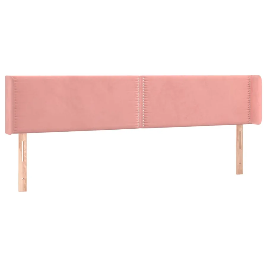 Tête de lit à LED Rose 203x16x78/88 cm Velours - 3
