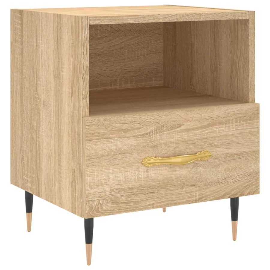 Tables de chevet 2 pcs chêne sonoma 40x35x47,5 cm - 5