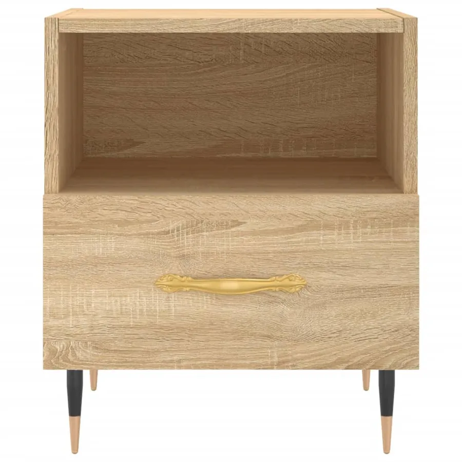 Tables de chevet 2 pcs chêne sonoma 40x35x47,5 cm - 6