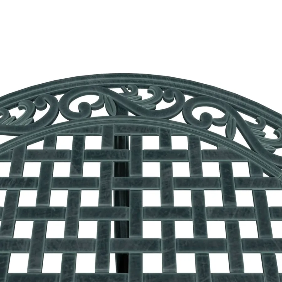 Table de jardin vert Ø90x75 cm aluminium coulé - 9