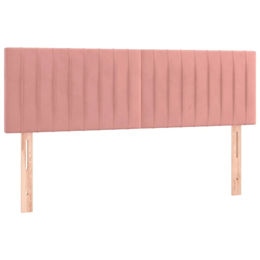 Tête de lit à LED Rose 144x5x78/88 cm Velours - 4