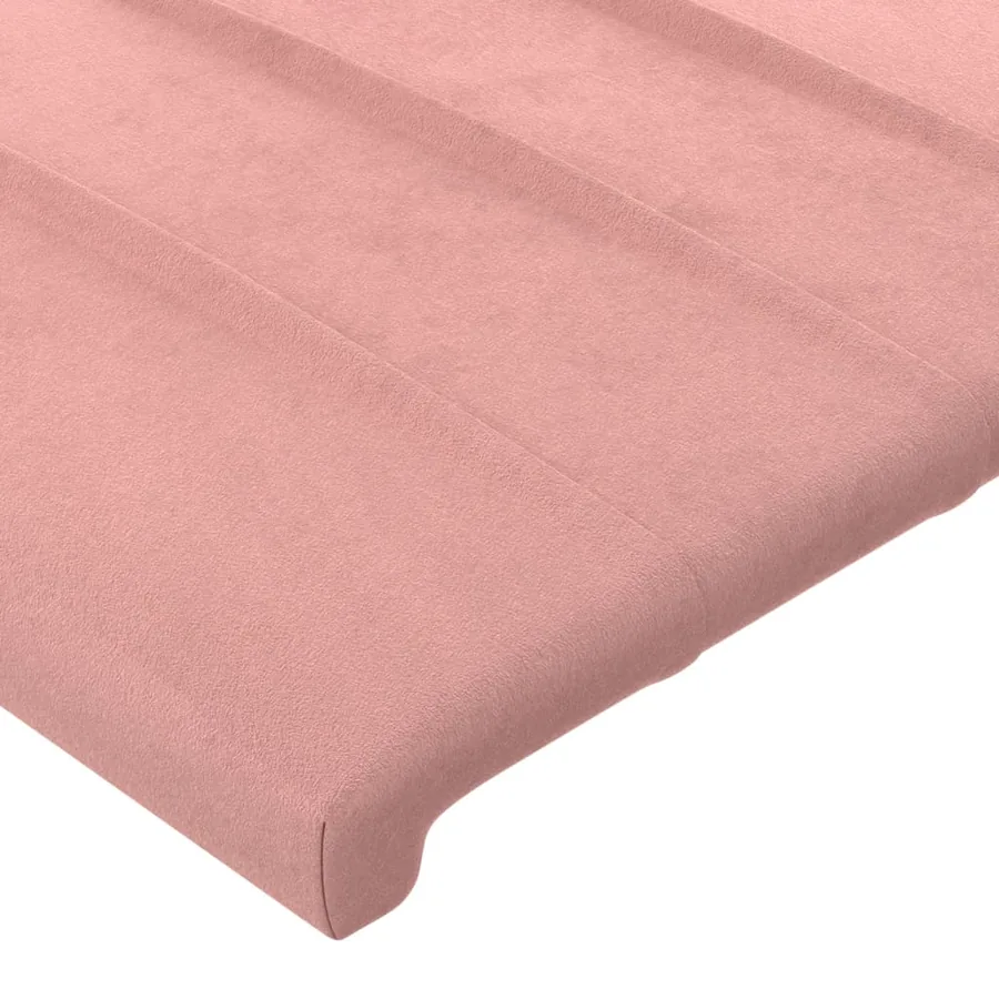 Tête de lit à LED Rose 144x5x78/88 cm Velours - 5