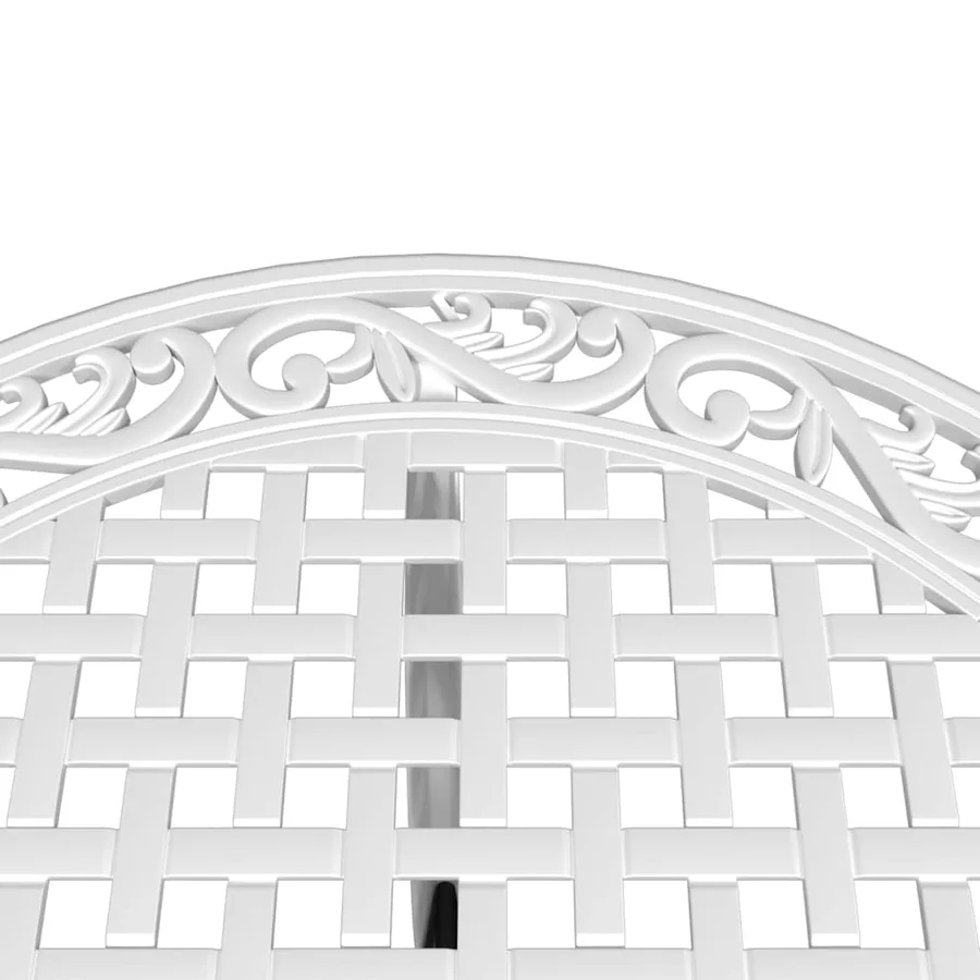 Ensemble à manger de jardin 5 pcs blanc aluminium coulé - 6
