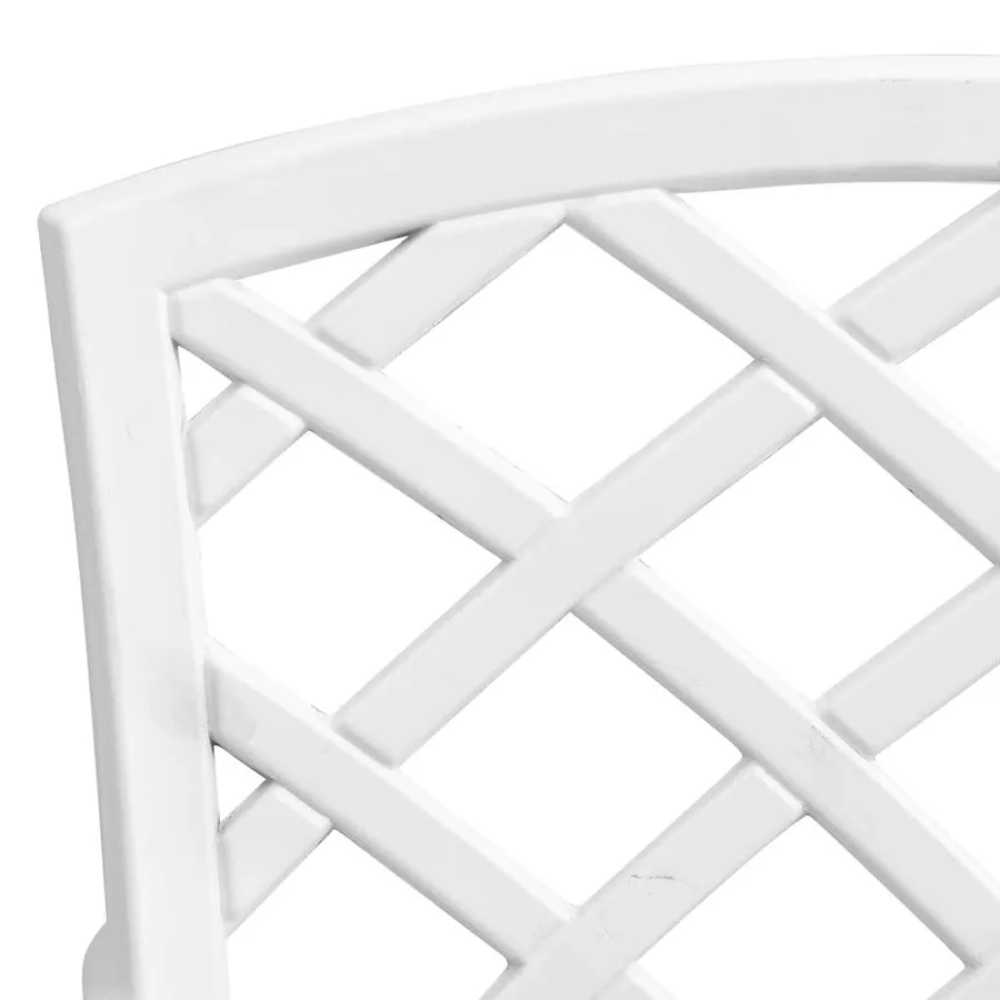 Ensemble à manger de jardin 5 pcs blanc aluminium coulé - 9