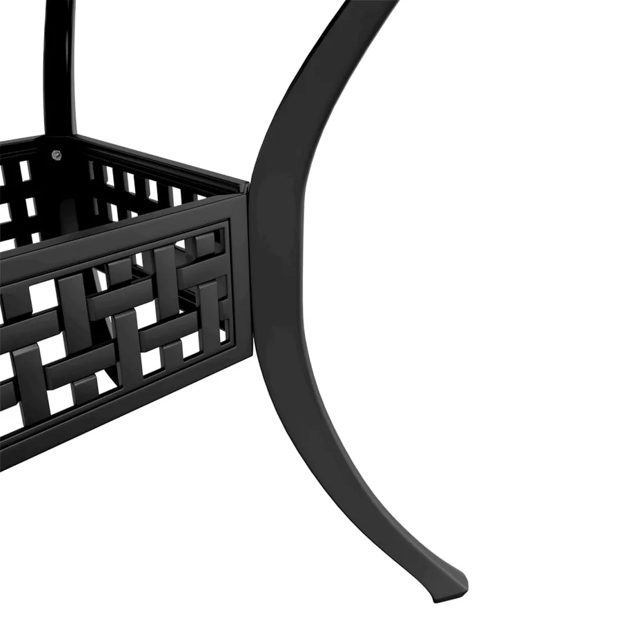 Table de jardin noir 80x80x75 cm aluminium coulé - 10