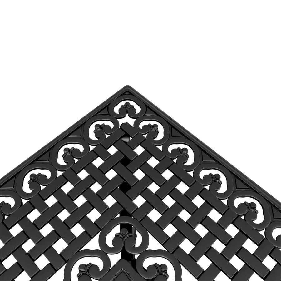 Table de jardin noir 80x80x75 cm aluminium coulé - 9