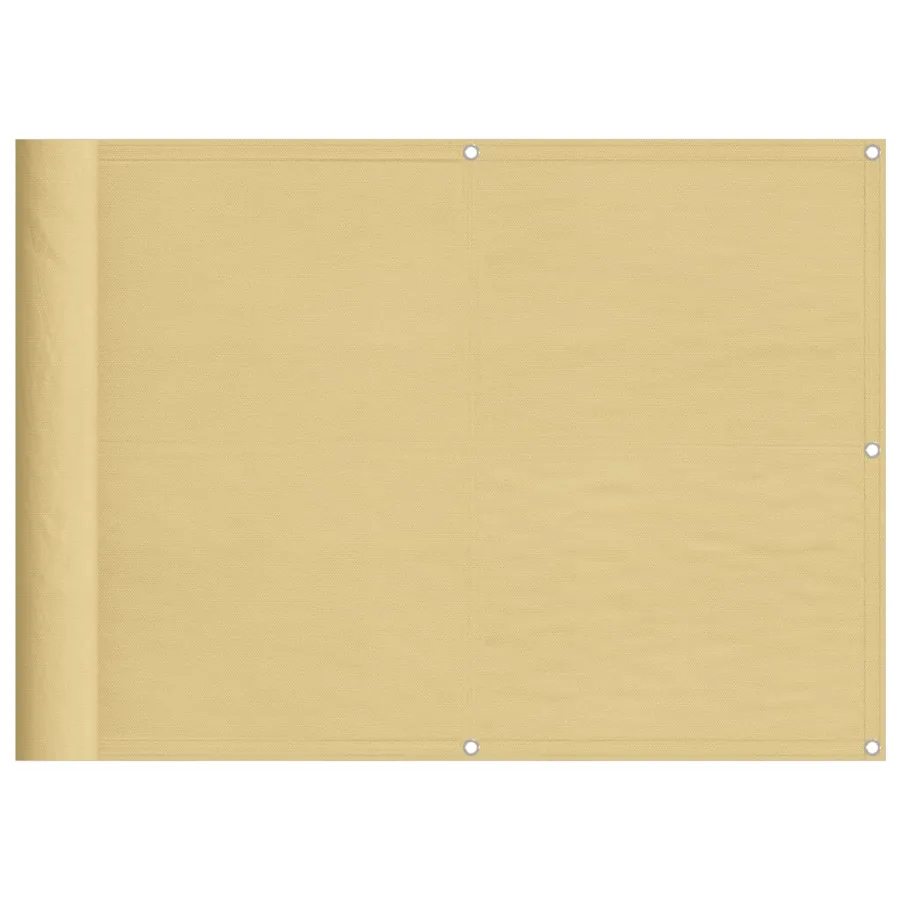 Écran de balcon sable 75x400 cm 100% polyester oxford - 2
