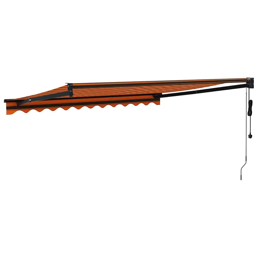 Auvent rétractable automatique orange et marron 3x2,5 m - 5