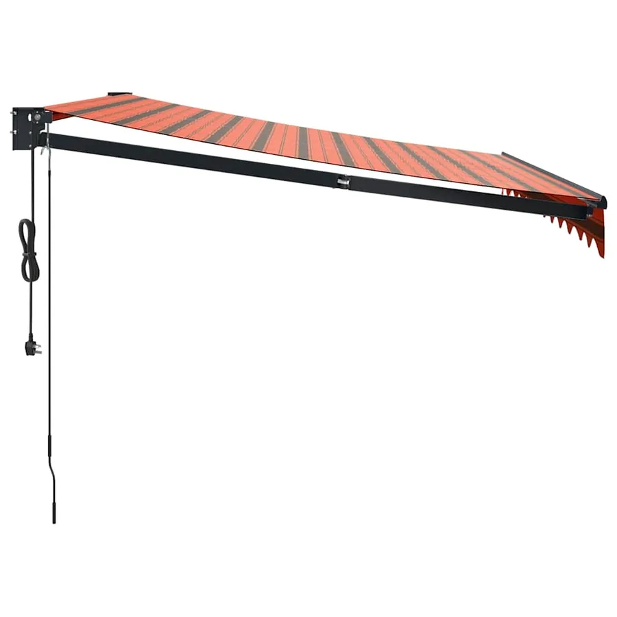 Auvent rétractable automatique orange et marron 3x2,5 m - 6