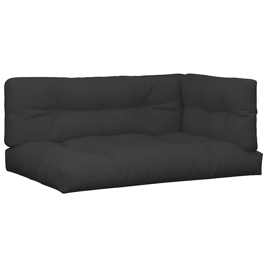 Coussins de palette lot de 3 noir tissu - 2