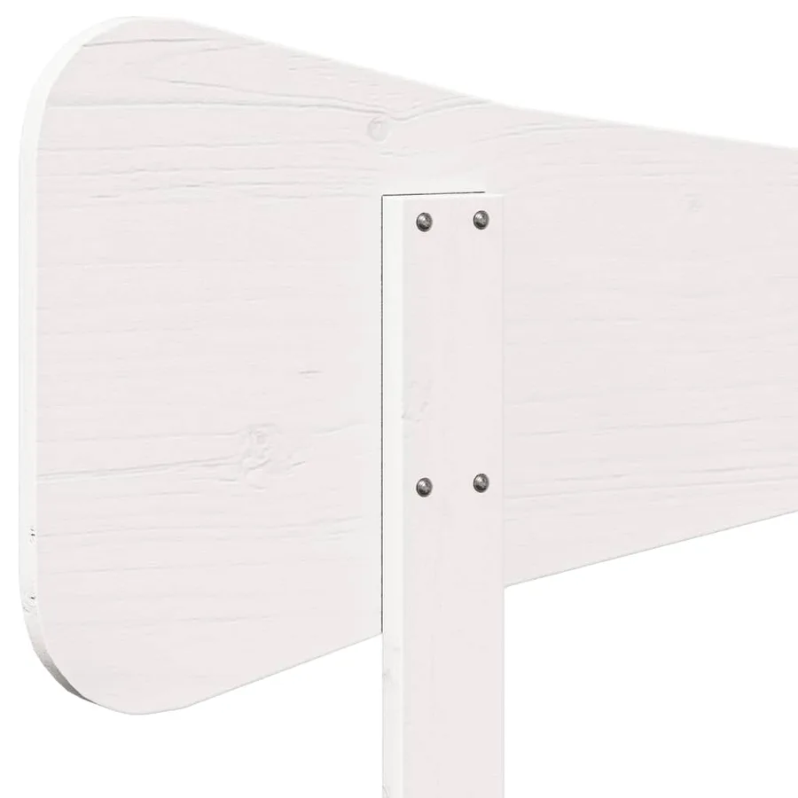 Tête de lit blanc 100 cm bois massif de pin - 7