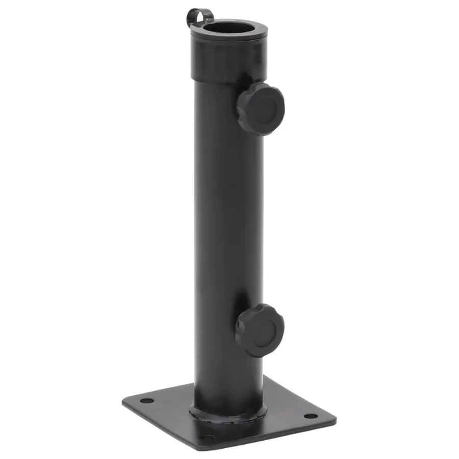 Base de parasol pour mât Ø38/48 mm noir mat acier