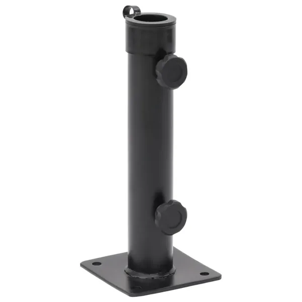 Base de parasol pour mât Ø38/48 mm noir mat acier