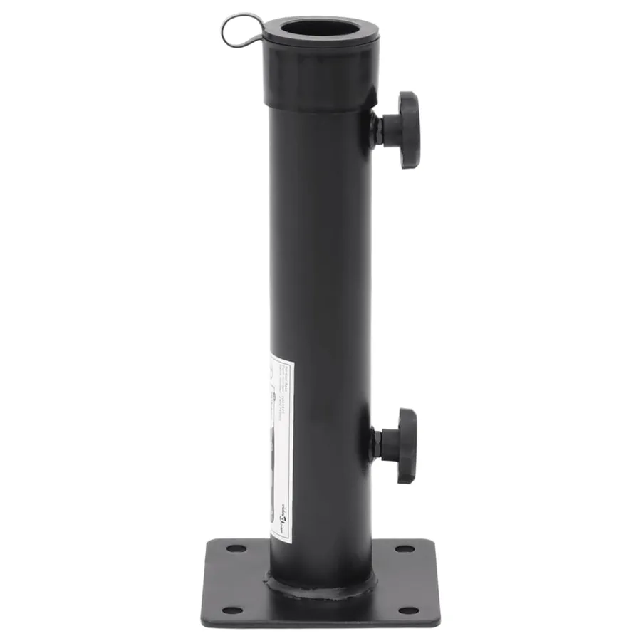 Base de parasol pour mât Ø38/48 mm noir mat acier - 2