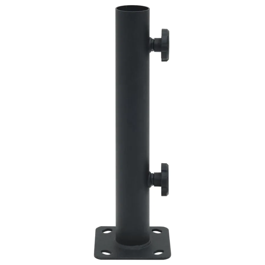 Base de parasol pour mât Ø32/34/38 mm noir mat acier - 2