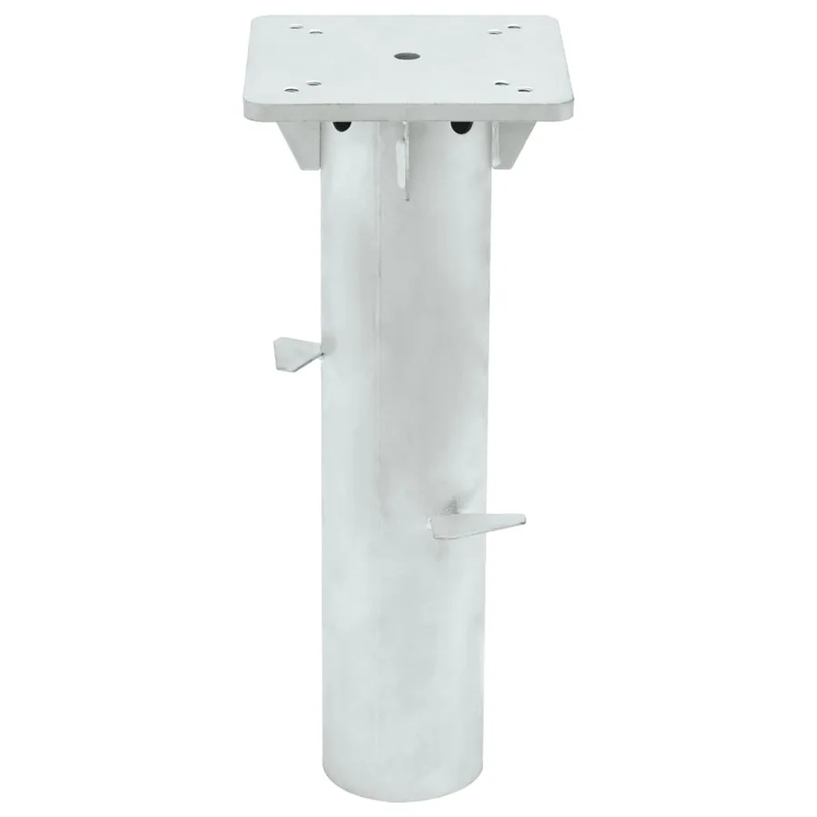 Base de parasol enterré argenté 16x16x39,5 cm acier - 2