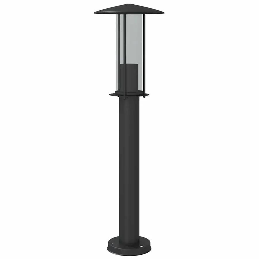 Lampadaire d'extérieur noir 60 cm acier inoxydable - 4