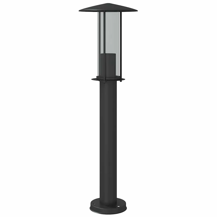 Lampadaire d'extérieur noir 60 cm acier inoxydable - 6