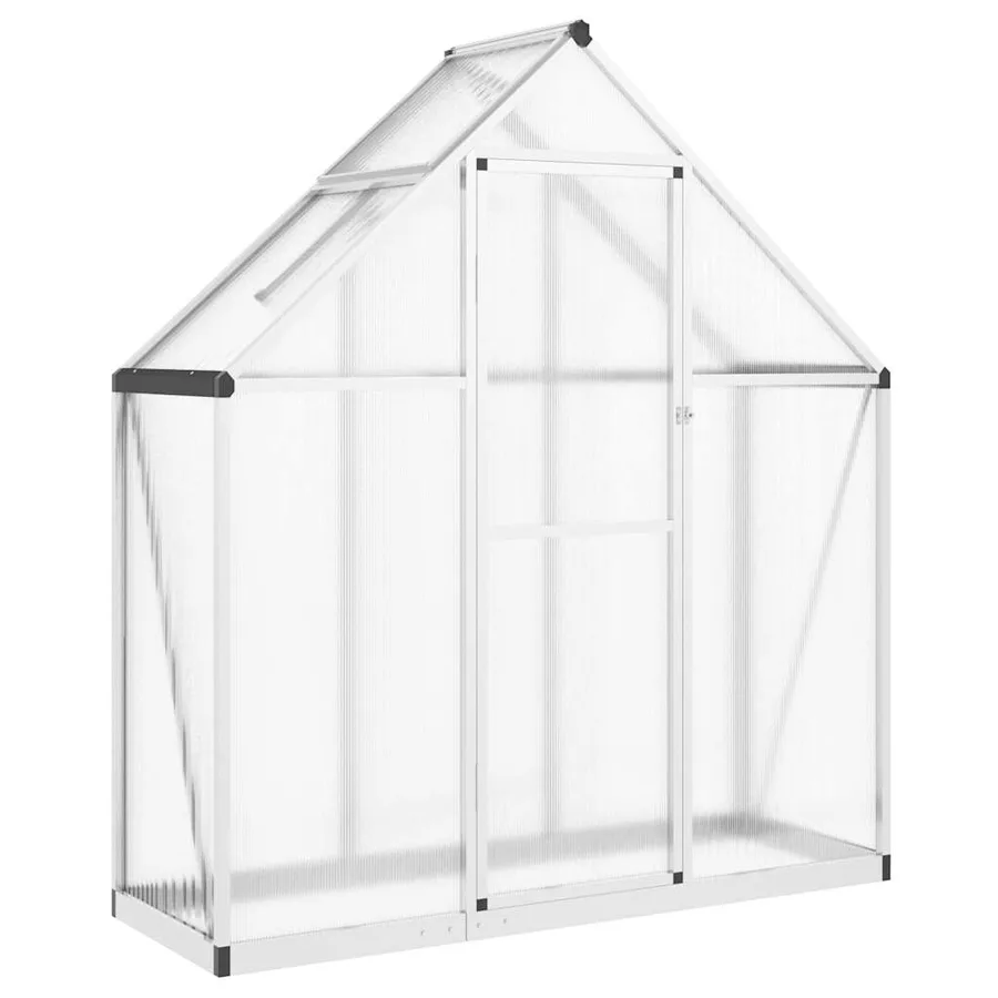 Serre avec cadre de base argent 169x58x195 cm aluminium - 2