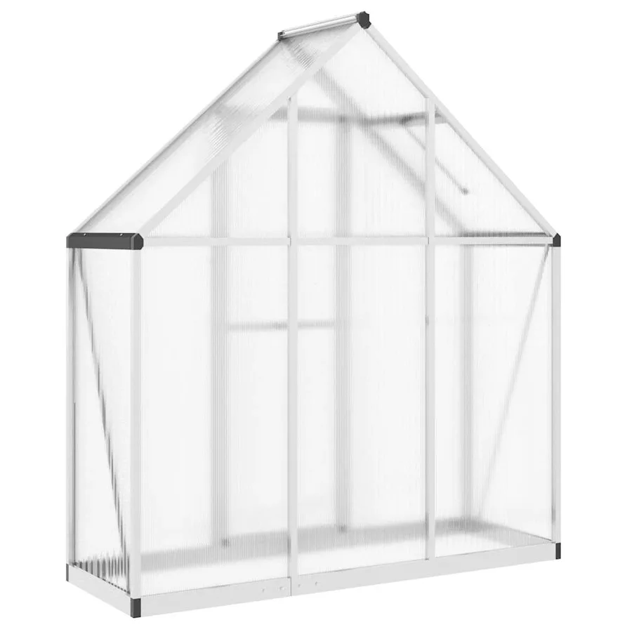 Serre avec cadre de base argent 169x58x195 cm aluminium - 5