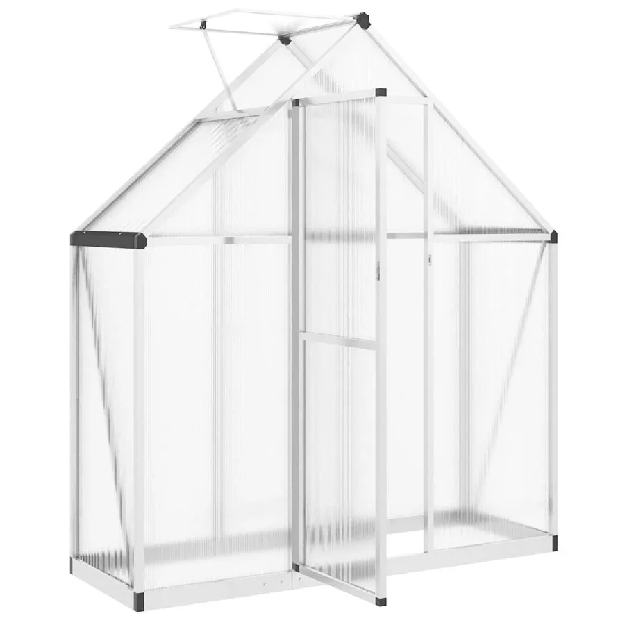 Serre avec cadre de base argent 169x58x195 cm aluminium - 6