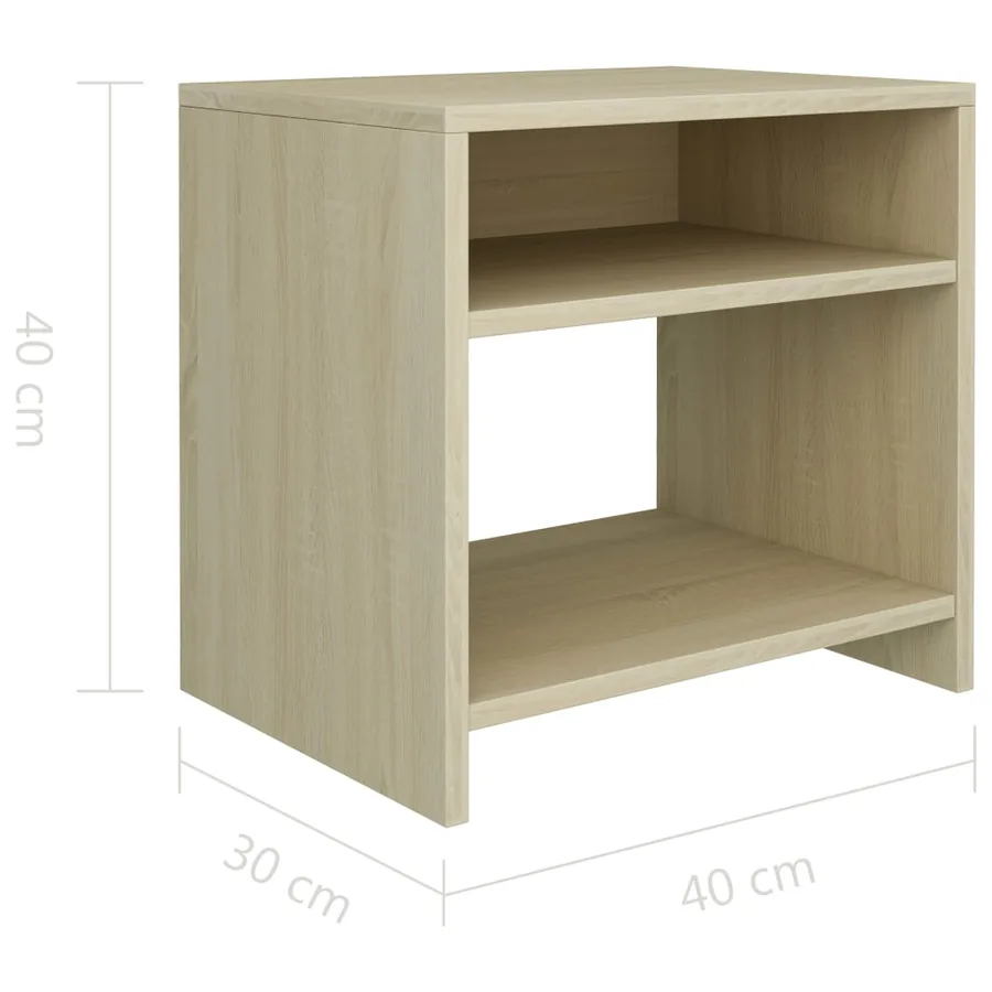 Table de chevet Chêne sonoma 40x30x40 cm Bois d'ingénierie - 6