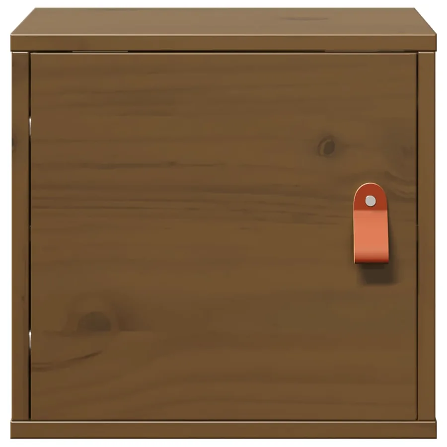 Armoire murale Marron miel 31,5x30x30 cm Bois de pin massif - 5