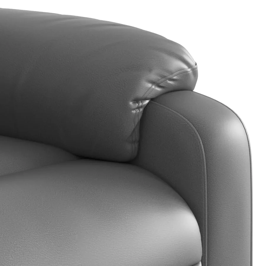 Fauteuil de massage inclinable électrique gris similicuir - 11