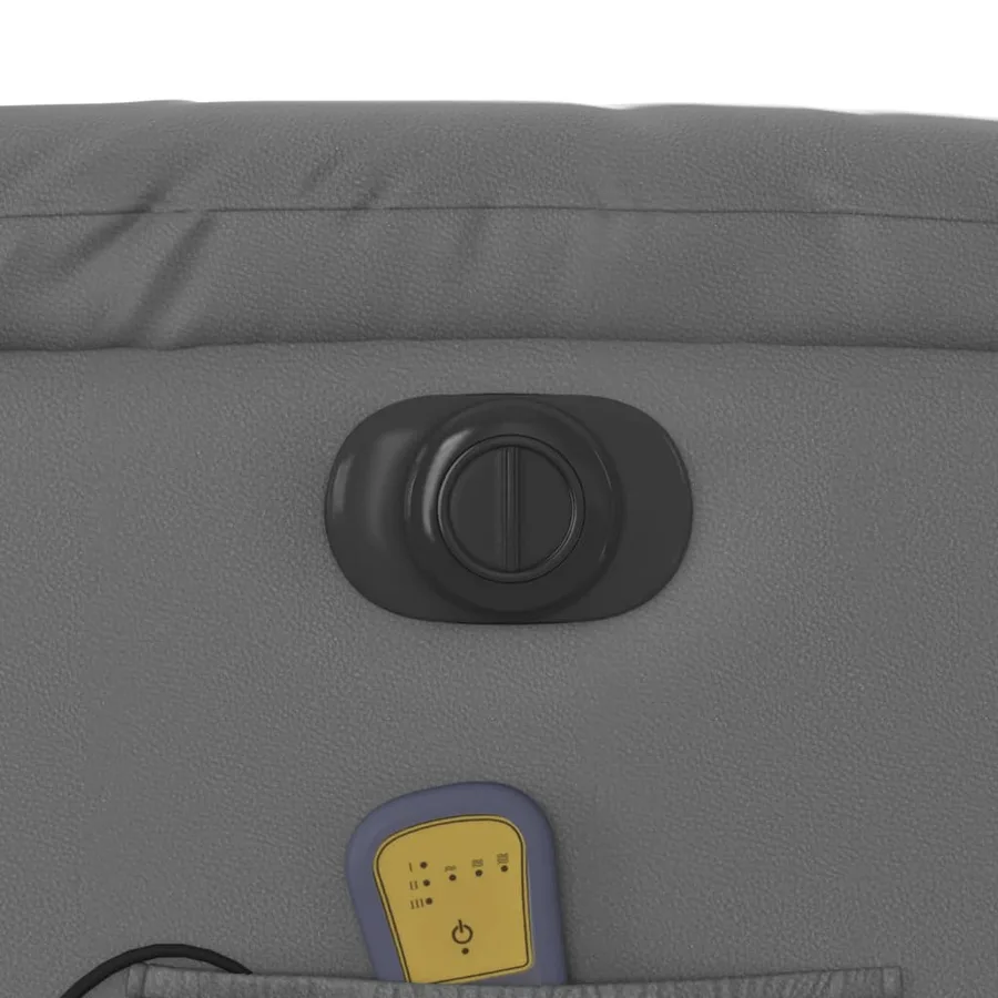 Fauteuil de massage inclinable électrique gris similicuir - 12