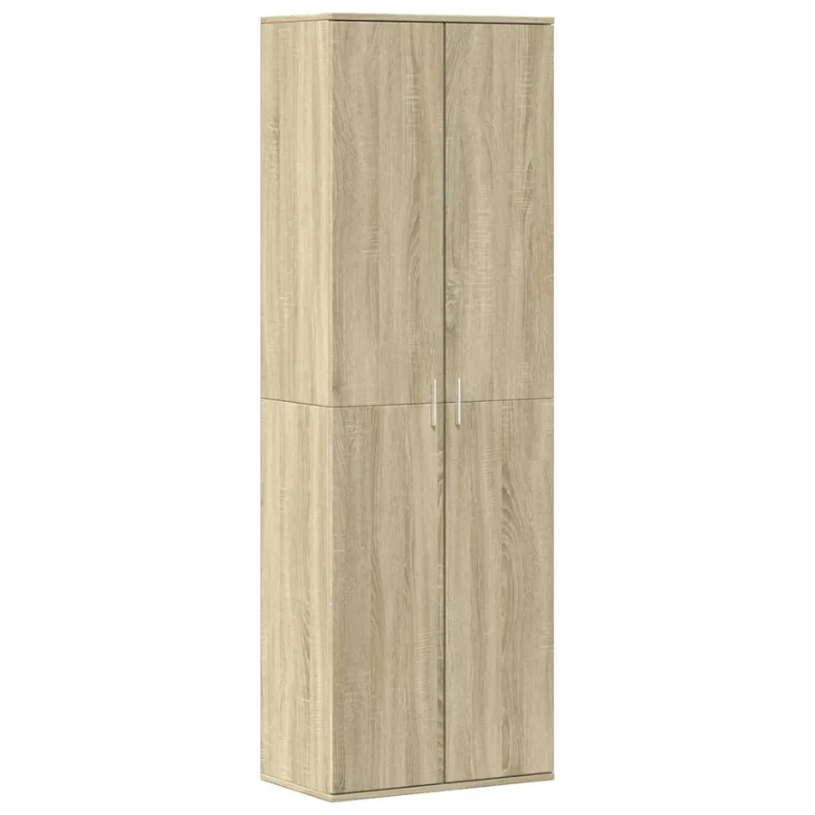 Buffet haut chêne sonoma 60x35x180 cm bois d'ingénierie - 2