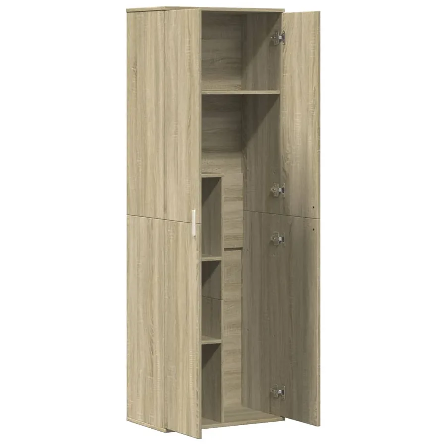 Buffet haut chêne sonoma 60x35x180 cm bois d'ingénierie - 6