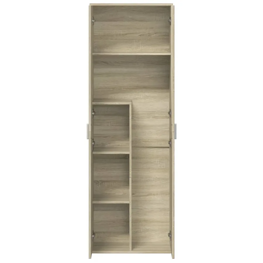 Buffet haut chêne sonoma 60x35x180 cm bois d'ingénierie - 7