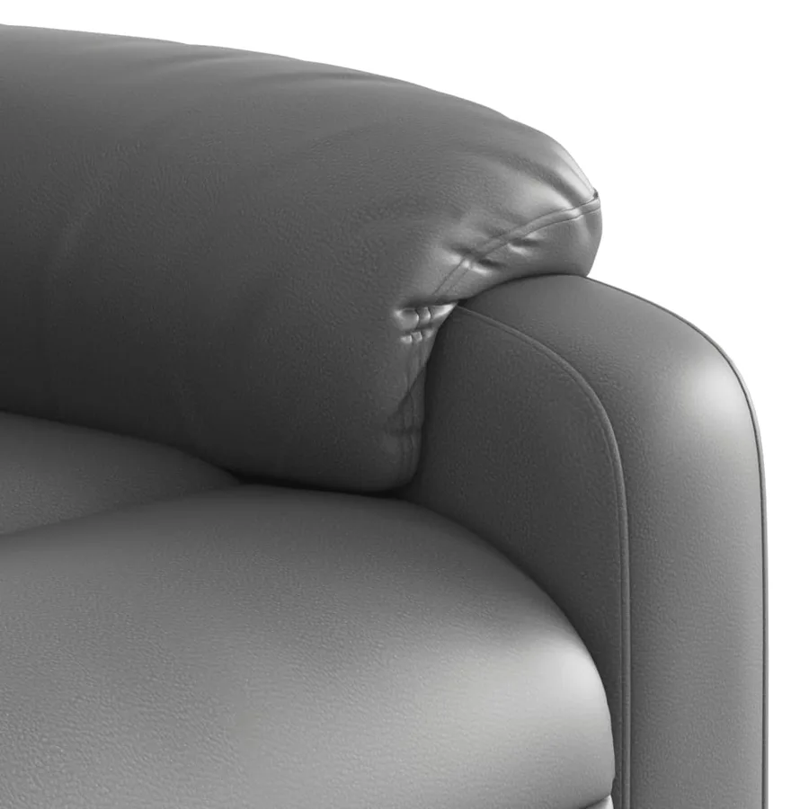 Fauteuil inclinable électrique gris similicuir - 12