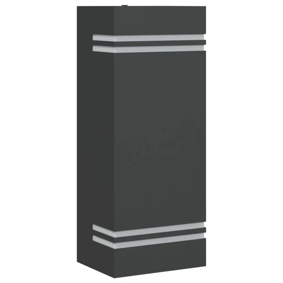 Applique murale d'extérieur noir acier inoxydable - 2