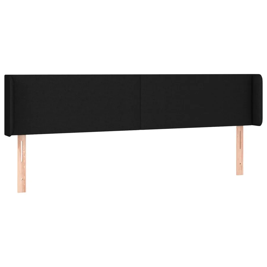 Tête de lit à LED Noir 203x16x78/88 cm Tissu - 3