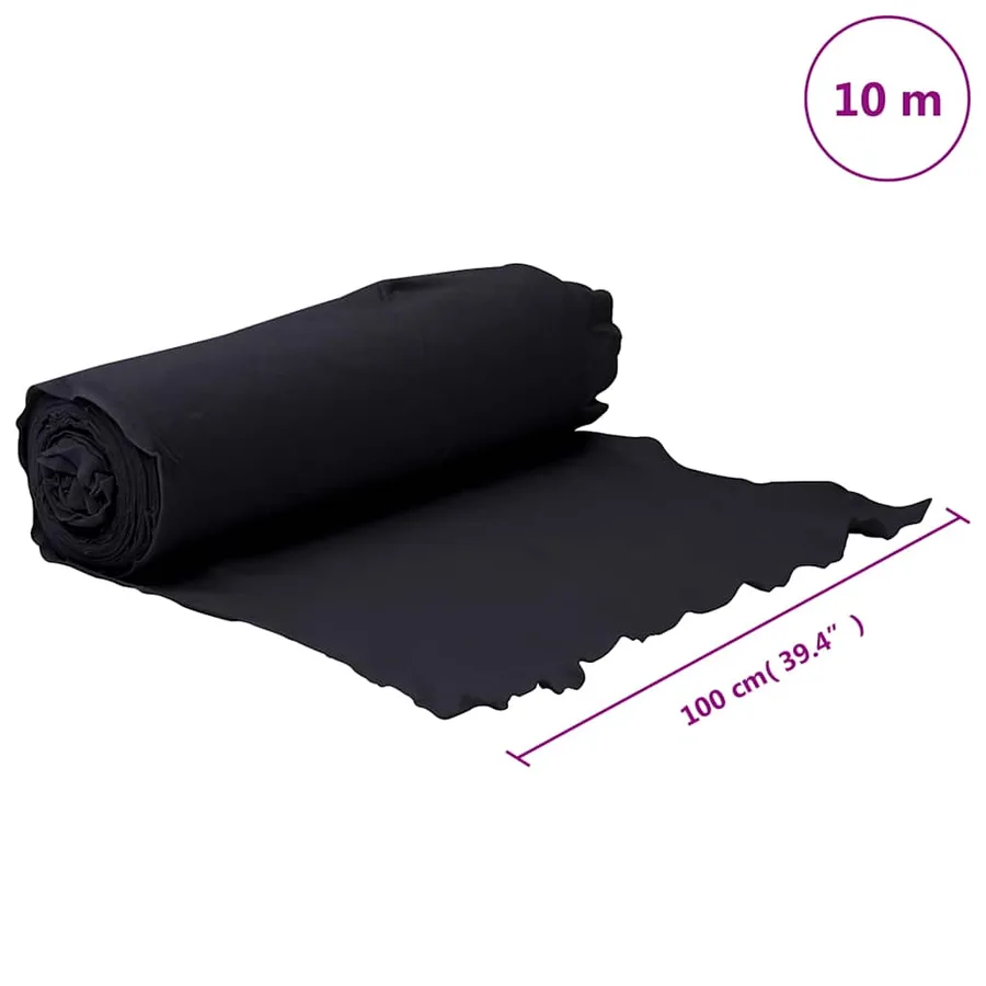 Membrane géotextile noir 1 x 10 m fibre de polyester - 10