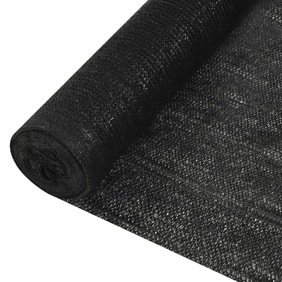 Filet brise-vue Noir 1,8x50 m PEHD 150 g/m²