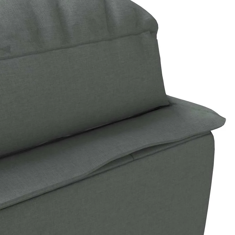 Chaise longue de massage avec coussins gris foncé tissu - 8