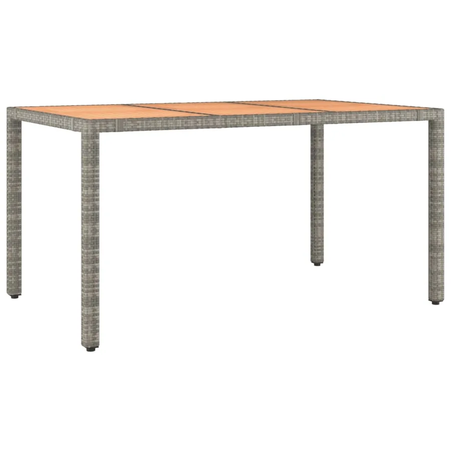 Ensemble à manger de jardin et coussins 7 pcs gris rotin - 4