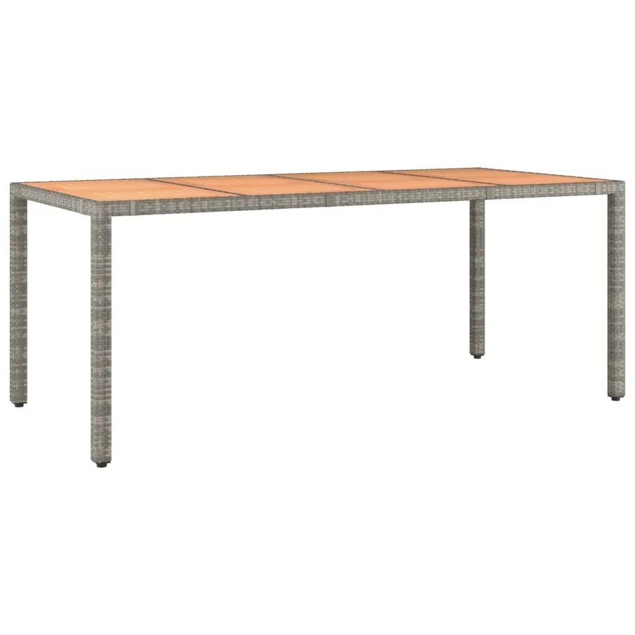 Ensemble à manger de jardin et coussins 7 pcs gris rotin - 4