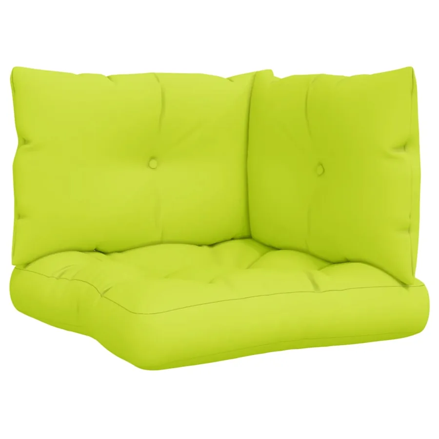 Coussins de palette lot de 3 vert vif tissu - 2
