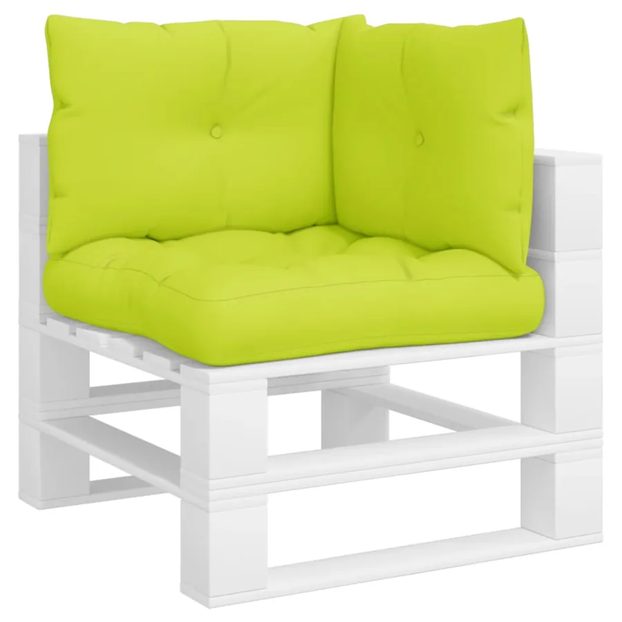 Coussins de palette lot de 3 vert vif tissu - 3