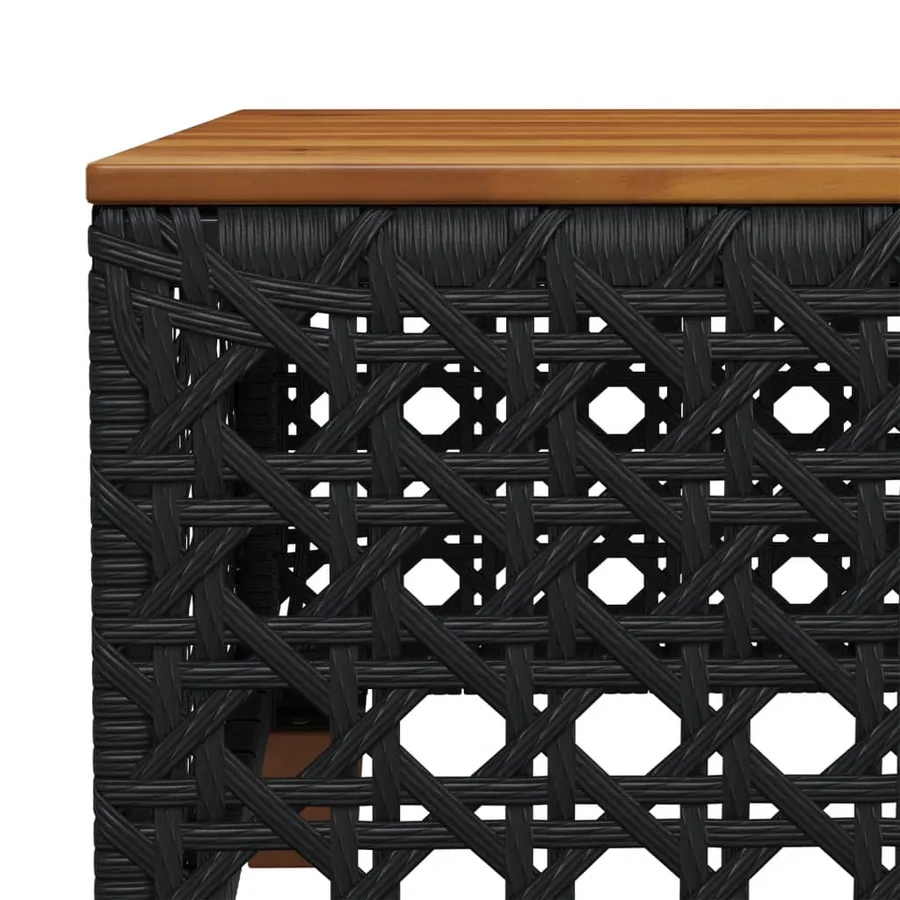Salon de jardin 8 pcs avec coussins noir résine tressée - 8