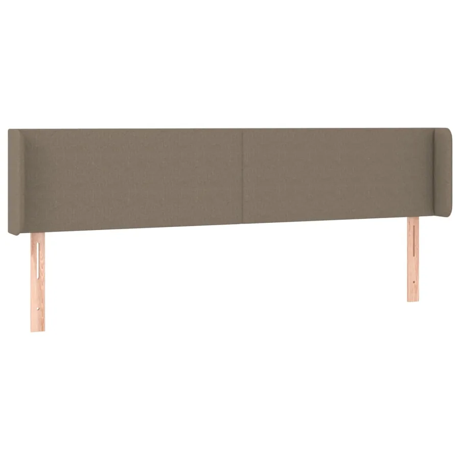 Tête de lit avec oreilles Taupe 163x16x78/88 cm Tissu - 2