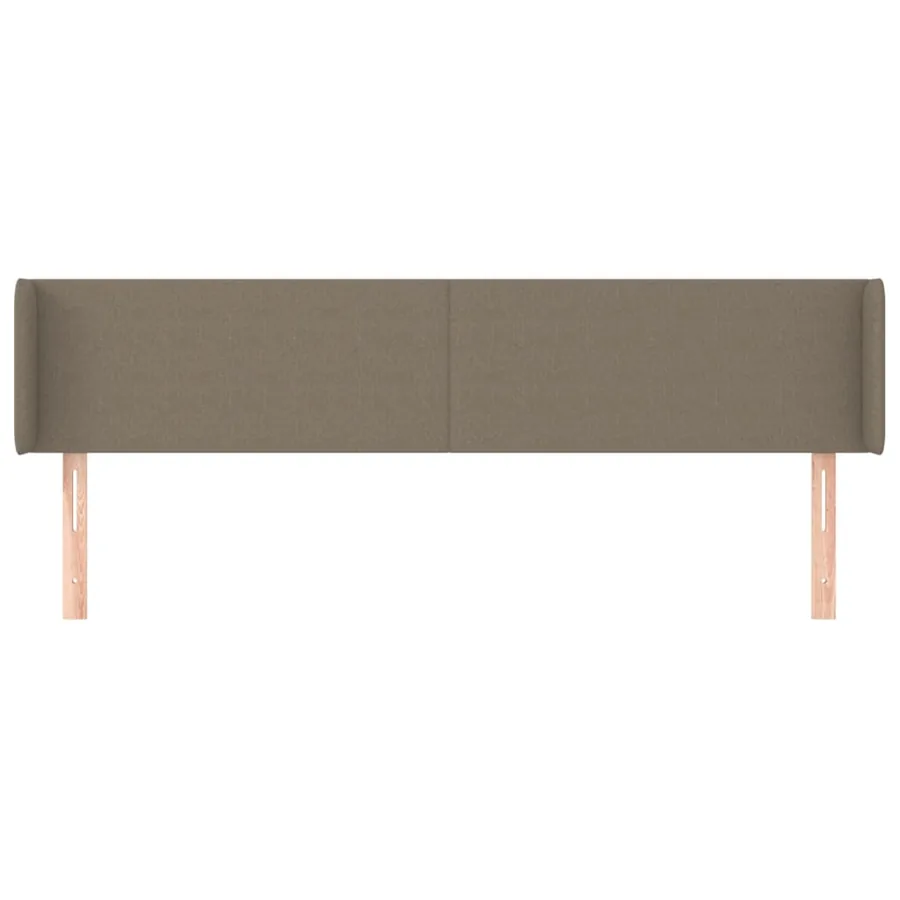 Tête de lit avec oreilles Taupe 163x16x78/88 cm Tissu - 3