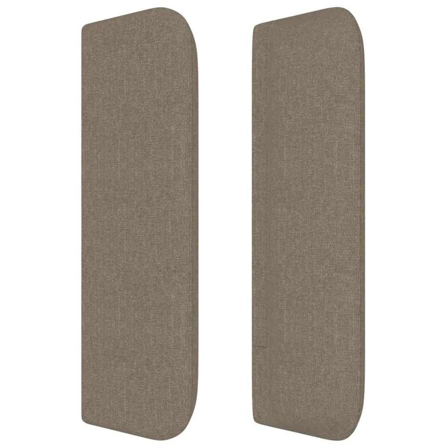 Tête de lit avec oreilles Taupe 163x16x78/88 cm Tissu - 4