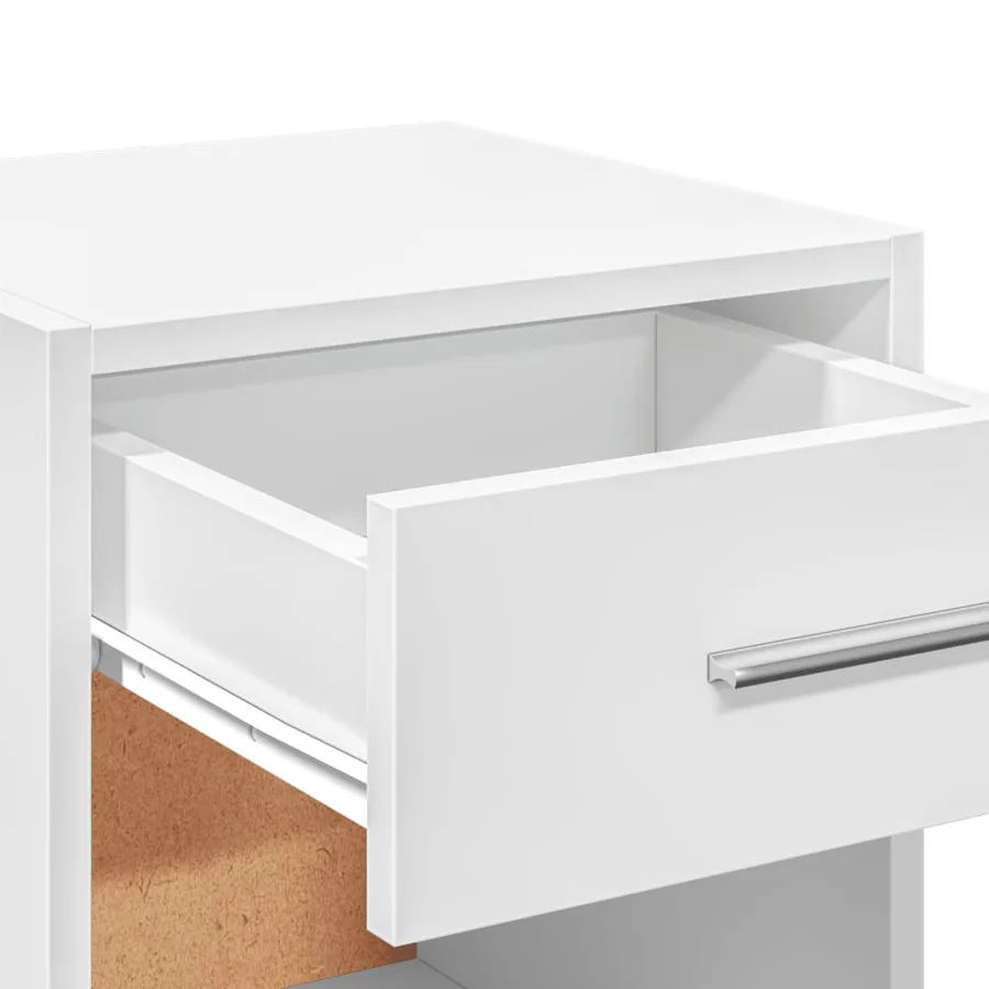 Tables de chevet 2 pcs blanc 35x34x65 cm bois d'ingénierie - 9