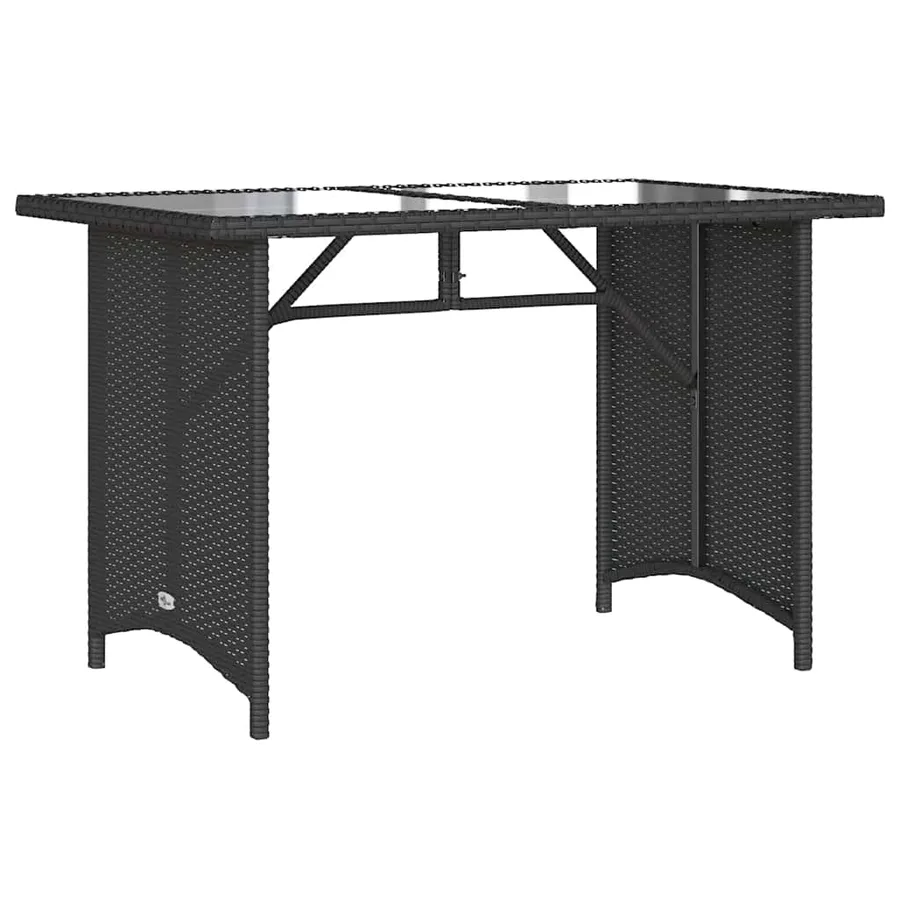 Salon de jardin 6 pcs avec coussins noir résine tressée - 6