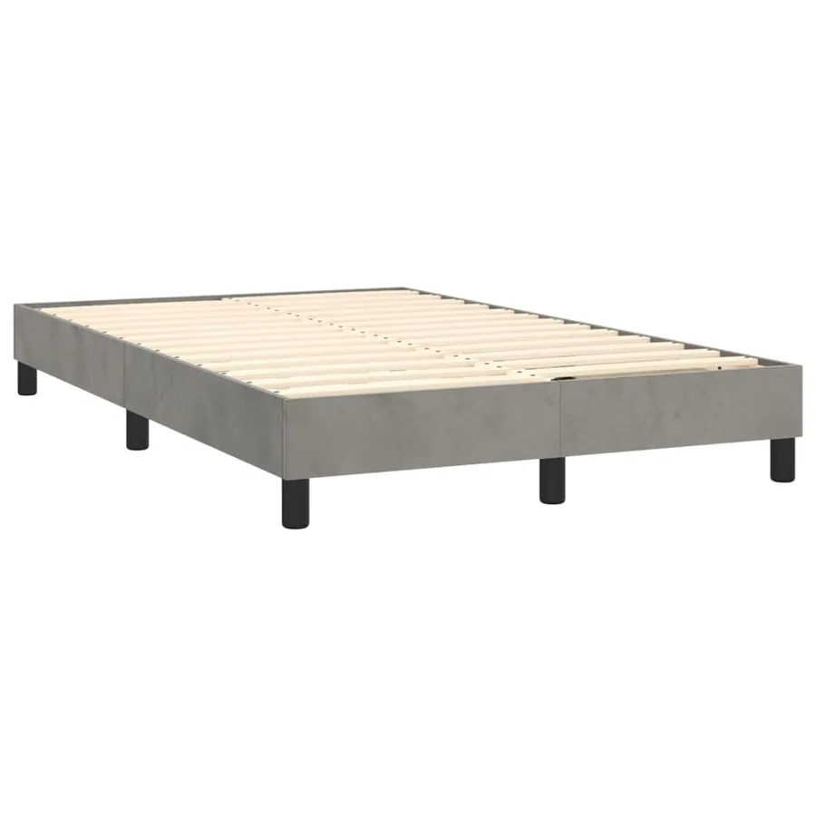 Sommier à lattes de lit avec matelas LED Gris clair 120x200 cm - 5