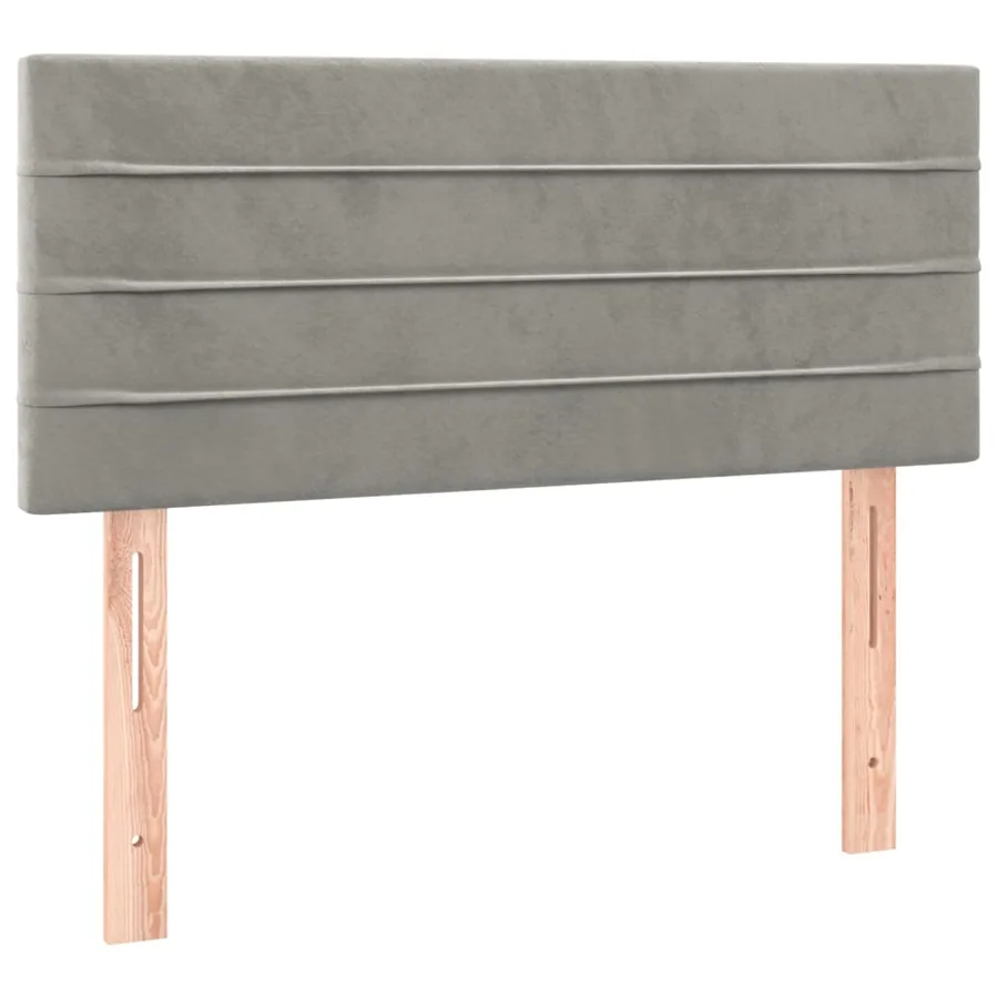 Sommier à lattes de lit avec matelas LED Gris clair 120x200 cm - 7